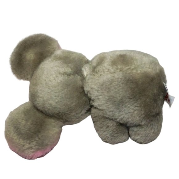 Vintage Mary Meyer Stuffed Animal Mouse Plush Gray with Pink Ears and Nose 6" - Picture 6 of 7